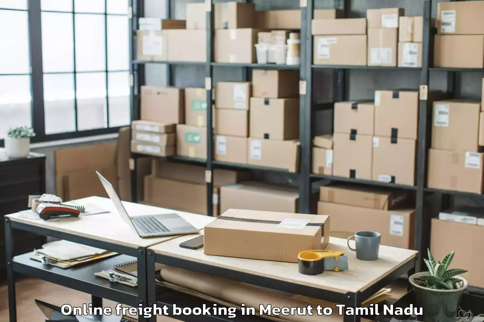 Efficient Meerut to Udumalaippettai Online Freight Booking